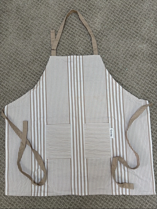 Sur La Table Other - Sur La Table Striped Cotton Apron in Beige and White